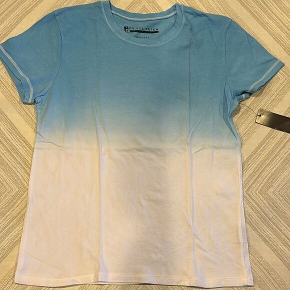 Prince Peter Collection Tops - Prince Peter Collection Light Blue & White Ombré T-Shirt